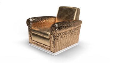 3D ona özel durumlar için altın sandalyeler sunar.