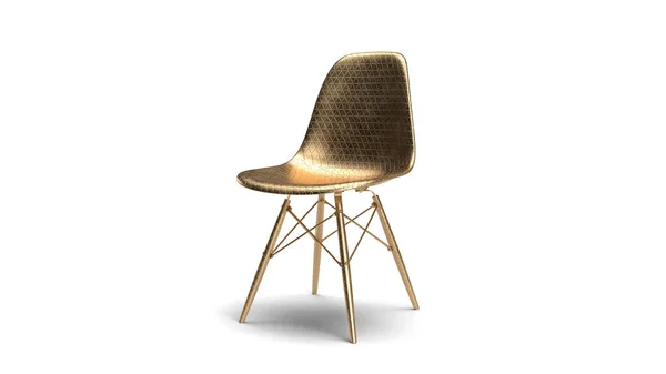 Render Modern Elegance Gold Seating — Stock Photo, Image