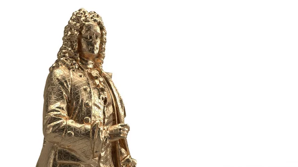 Візуалізація Бюста Золота Ізольована Золота Чоловіча Форма Складними Деталями — стокове фото