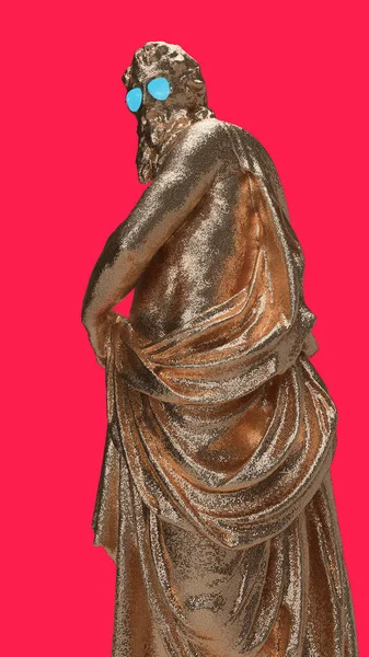 Візуалізація Золота Людина Одязі Окулярах Стиль Моди Класичний Сучасний — стокове фото