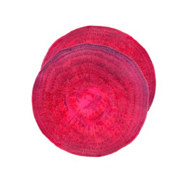 Pancar dilimleri beyaz arkaplanda izole edilmiş