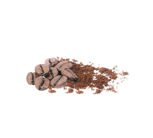 コーヒー粉の種子によって隔離されるカオホワイトの地面 ストックフォト