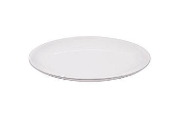 Beyaz arka planda izole edilmiş beyaz plaka