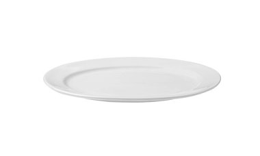 Beyaz arka planda izole edilmiş beyaz plaka