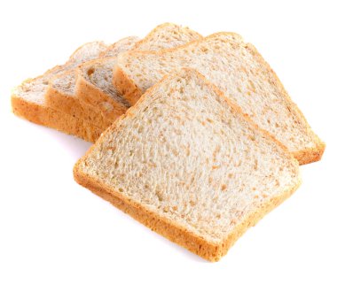 ekmek beyaz arkaplanda