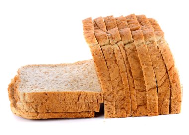 ekmek beyaz arkaplanda