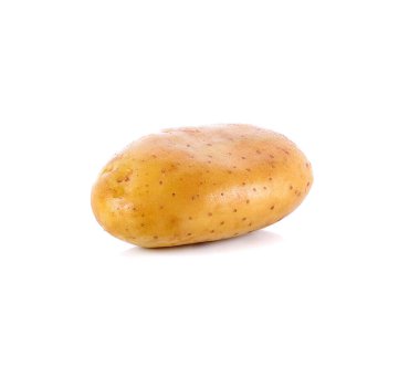 beyaz arkaplanda patates