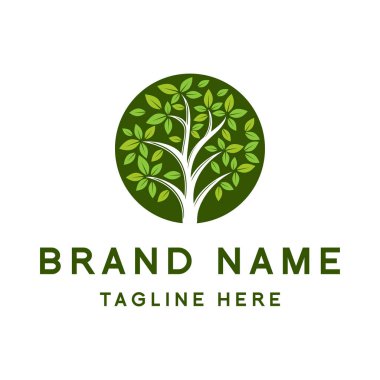 simple tree illustration logo design, symbol, icon, line art illustration