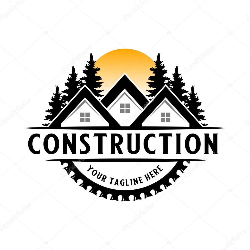 Real estate logo for builders company