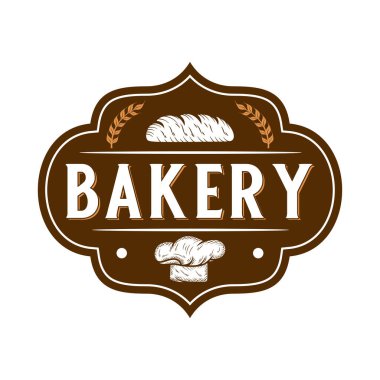 bakery logo design. dough grinder and chef's hat concept, perfect for a bakery.