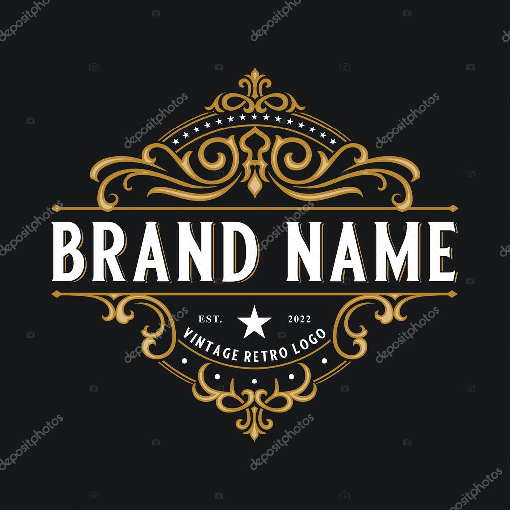 Luxury, ornamental flourishes, retro vintage style, designs for logos, banners, labels and more