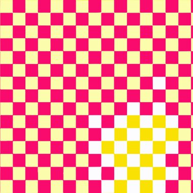 Colorful Check Pattern With Small Yellow Dots Vector Background Style.