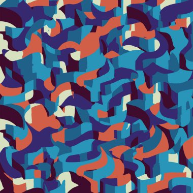 Randomly Colourful Waves Background.