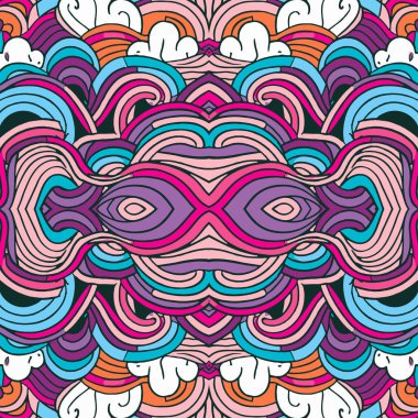 Seamless Colourful Waves Pattern.