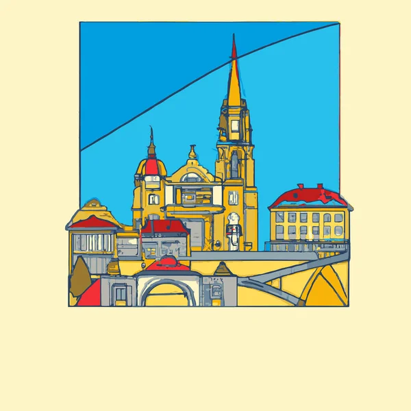 Berna Svizzera Logo Illustrazione — Vettoriale Stock
