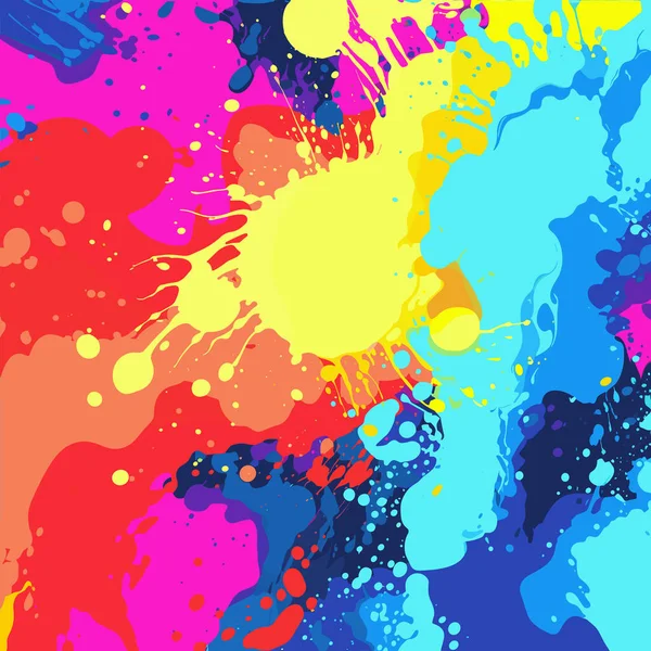 Kolorowy Design Pomalowaną Farbą Stylu Psychodelicznego Absurdyzmu Jasnych Kolorów Podstawowych — Wektor stockowy
