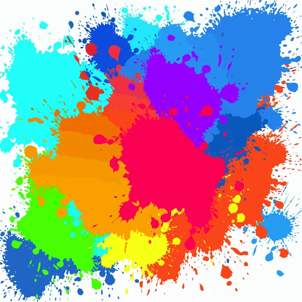 Splatters Coloridos Pintura Salpicos Pintura Estilo Inovador Ousado Saturação Pintor — Vetor de Stock