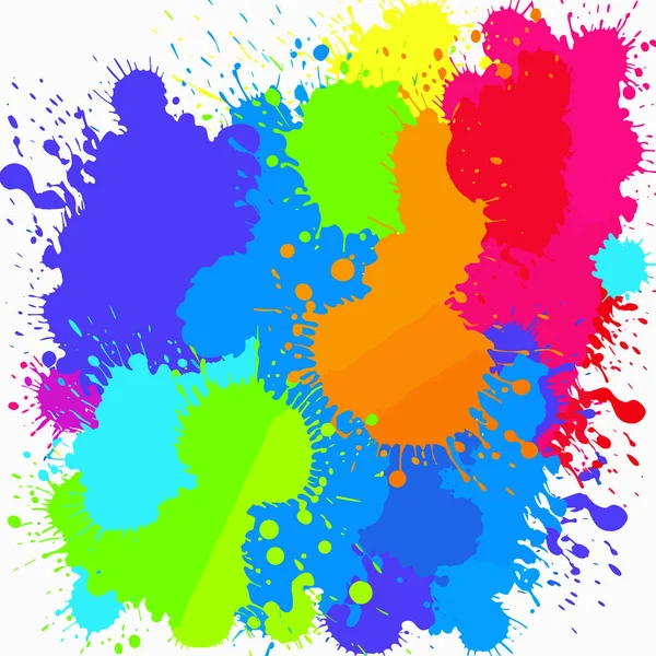 Pulverizadores Coloridos Respingo Pintura Estilo Blobs Corajosos Cor Medição Ponto — Vetor de Stock