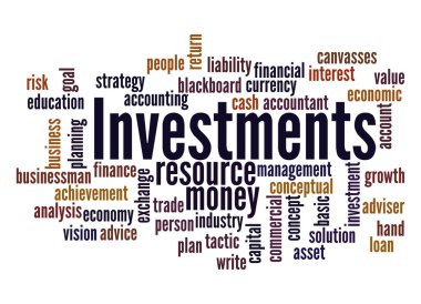 INVESTMENTS kavramına sahip Kelime Bulutu.