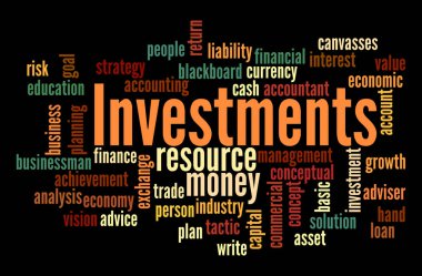 INVESTMENTS kavramına sahip Kelime Bulutu.