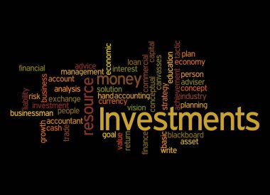 INVESTMENTS kavramına sahip Kelime Bulutu.