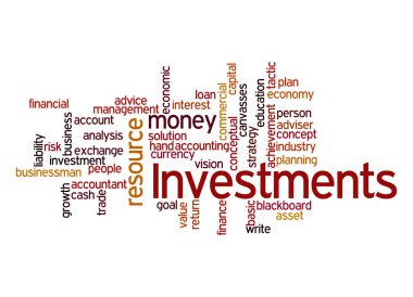 INVESTMENTS kavramına sahip Kelime Bulutu.