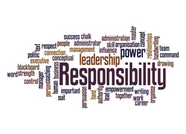 Sorumlu Kelime Bulutu konsepti.