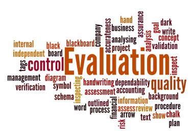 Word Cloud with EVALUATION concept. clipart