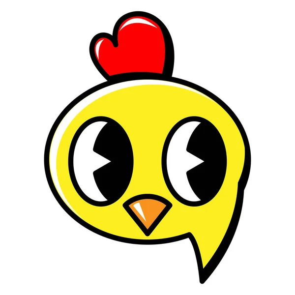Chick Чат Логотип Винтажном Стиле — стоковый вектор
