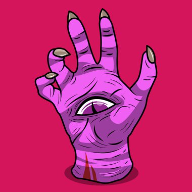 monster hand with an eye