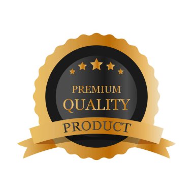 vektör premium kalitesinde ürün altın etiket tasarımı