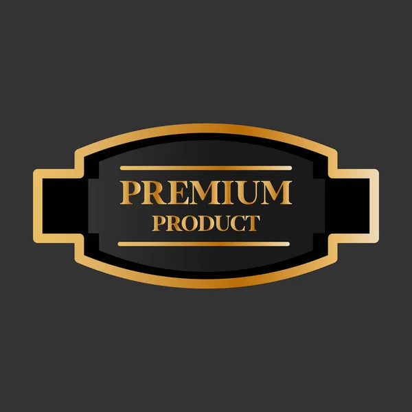 Golden Premium Product Label Vector — Stock Vector