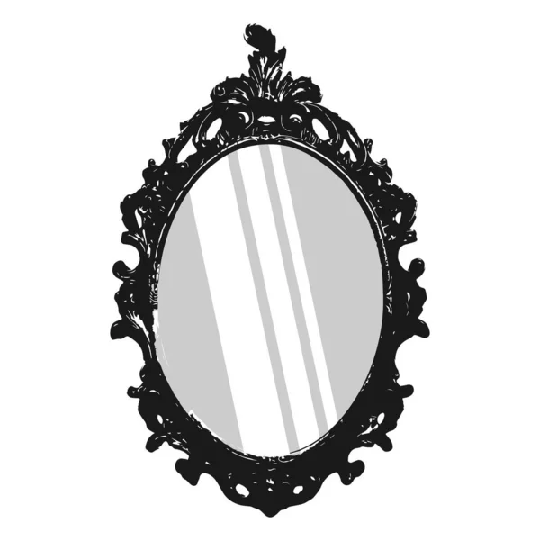 Vecteur Miroir Avec Cadre Vintage — Image vectorielle