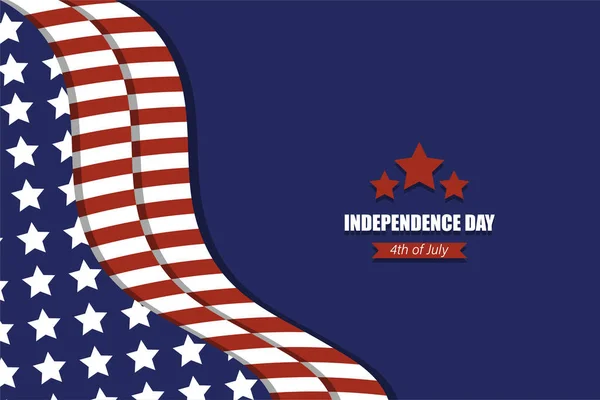 アメリカ独立記念日 7月4日 — ストックベクタ