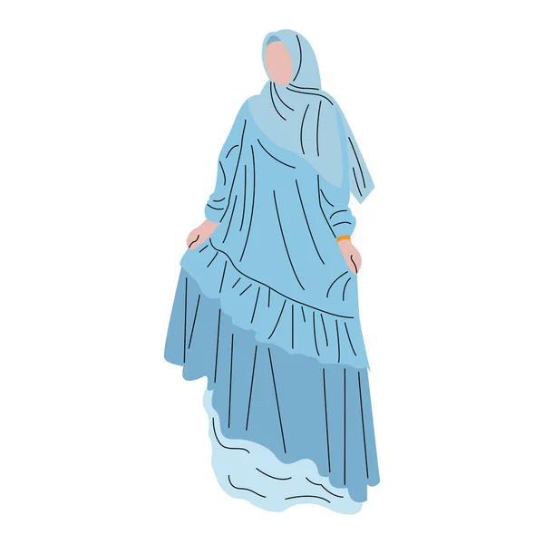 现代穆斯林妇女服饰设计矢量 — 图库矢量图片#
