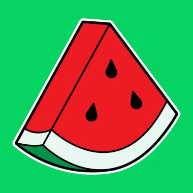 Bir karpuz parçasının vektör çizimi