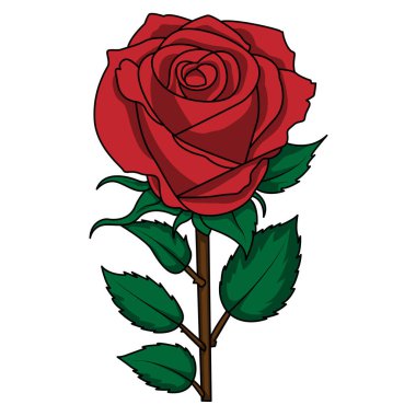 Kızaran kırmızı güllerin vektörü