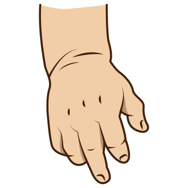 Beyaz arkaplanda izole edilmiş vektör düz bebek el simgesi.