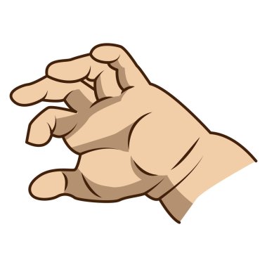 Beyaz arkaplanda izole edilmiş vektör düz bebek el simgesi.