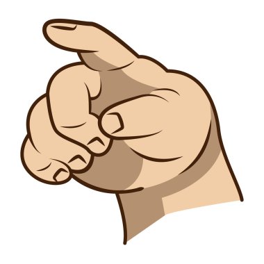 Beyaz arkaplanda izole edilmiş vektör düz bebek el simgesi.