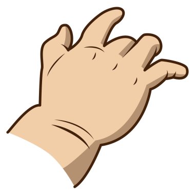 Beyaz arkaplanda izole edilmiş vektör düz bebek el simgesi.