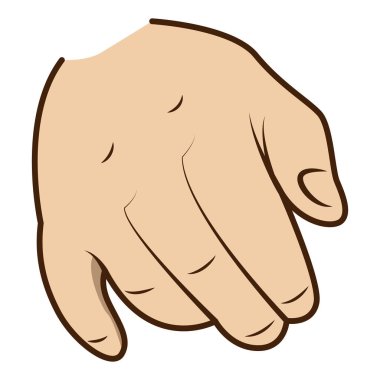 Beyaz arkaplanda izole edilmiş vektör düz bebek el simgesi.