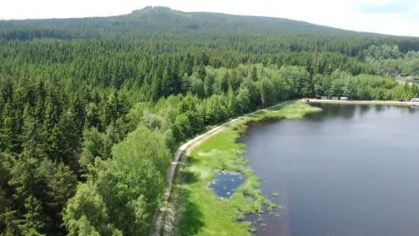 Milovsky Rybnik Λίμνη Milovsky Βρίσκεται Στη Milovy Μια Περιοχή Αναψυχής — Αρχείο Βίντεο