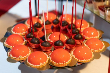 delicious sweet dessert, candy bar on celebration