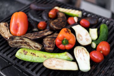 tasty and fresh vegetables roasted grilled  