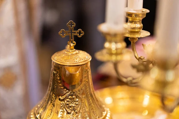 church accessories for the priest's service are made of gold