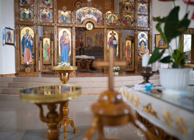 church accessories for the priest's service are made of gold
