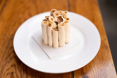 a delicious piece of sweet dessert on a plate