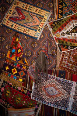Turkish traditional antique carpets interior