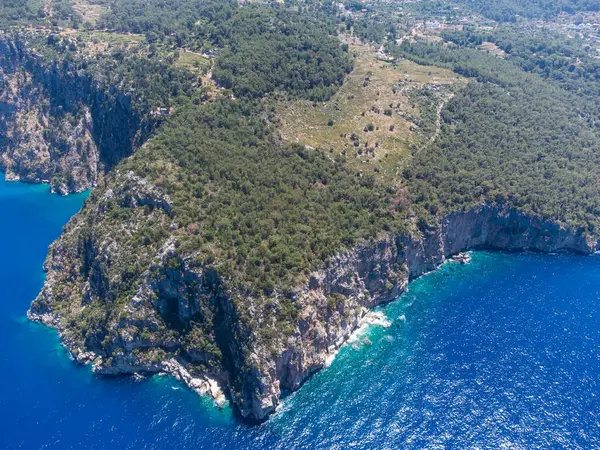 beautiful landscape from a drone on the sea, mountains